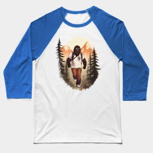 Dope Sasquatch in Nature Baseball T-Shirt